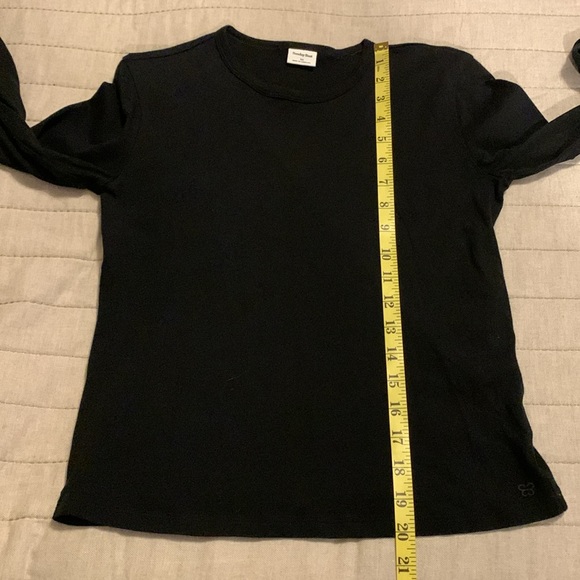ARITZIA Sunday Best Cotton Long Sleeve Top Size XS Black - Picture 9 of 10